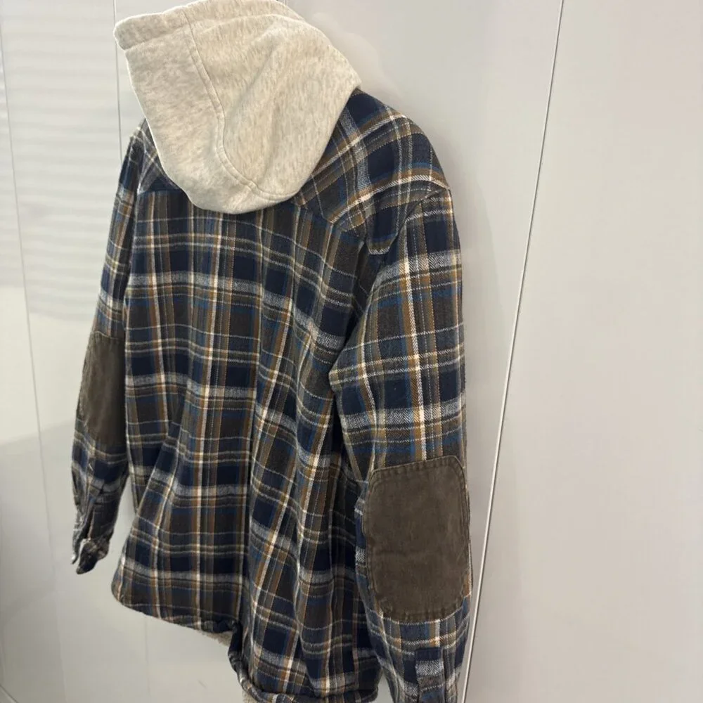Legendary‎ Whitetails Mens Medium Sherpa Lined Hooded Flannel Jacket